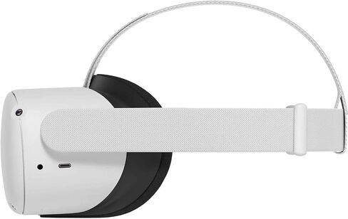 Oculus Quest 2 — 64GB Video — Advanced All-in-One Virtual Reality Headset with 3D Cinematic Sound, White — for Family Holiday VR Gaming Entertainment — 16 Feet USB Type-C Link Cable in Kuwait
