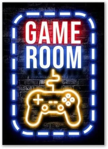 Ahee Game Room Poster, Game Controller Gamepad Poster Wall Decoration Game Room Game Room Art Decoration 6x8inch in Kuwait