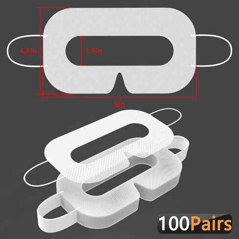 Geekria 100Pcs VR Mask Disposable Face Cover, Disposable Protector for Oculus Quest VR, Prevent Eyes (White) in Saudi Arabia