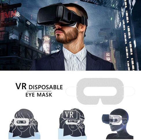 Geekria 100Pcs VR Mask Disposable Face Cover, Disposable Protector for Oculus Quest VR, Prevent Eyes (White) in Saudi Arabia