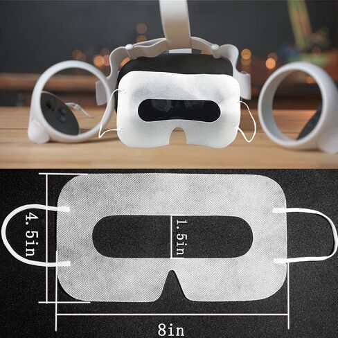 Geekria 100Pcs VR Mask Disposable Face Cover, Disposable Protector for Oculus Quest VR, Prevent Eyes (White) in Saudi Arabia