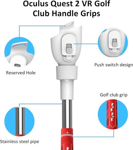 VANISHING REALMS- GOLF CLUB GRIP EXTENSION FOR OCULUS QUEST 2- VR handsets (LEFT & Right) in Saudi Arabia