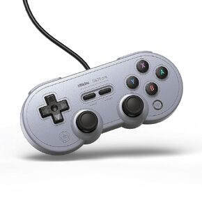 لوحة ألعاب سلكية USB 8Bitdo Sn30 Pro للمحول وWindows وRaspberry Pi (إصدار رمادي)