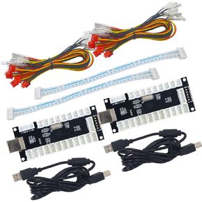 2-Player LED USB Encoder to Arcade Joystick and LED Arcade Buttons for PC, MAME and Retro Pie in Kuwait