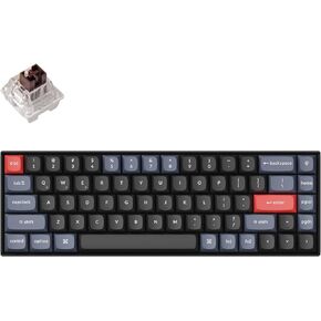 Keychron K6 Pro Wireless Custom Mechanical Keyboard, QMK/VIA Programmable Macro, Hot-Swappable Keychron K Pro Brown Switch Keyboard, 65% Layout RGB Backlit Office Keyboard for Mac Windows Linux