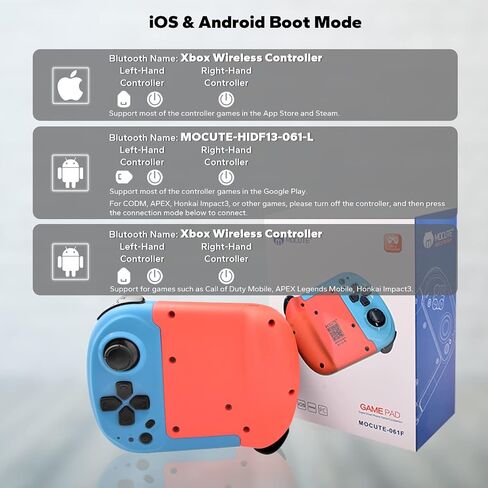 وحدة تحكم ألعاب لاسلكية arVin لأجهزة iPhone/iOS/Android مع وحدة تخزين مغناطيسية، حجم الجيب، وحدة تحكم ألعاب محمولة لهاتف iPhone 14/13/12/11، Samsung، TCL، One Plus، Call of Duty in Kuwait