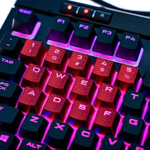 أغطية مفاتيح بإضاءة خلفية HUYUN FPS بديلة للوحة مفاتيح الألعاب Corsair Cherry MX (أسود) in Kuwait