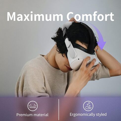 حزمة بطارية VirtualBuff بقدرة 8000 مللي أمبير في الساعة لجهاز Meta Oculus Quest 2 - وقت تشغيل مضاعف وراحة معززة، مع مؤشر LED لمستوى البطارية، وحزام Elite لإعادة التوازن، وملحقات سماعات الواقع الافتراضي in Saudi Arabia