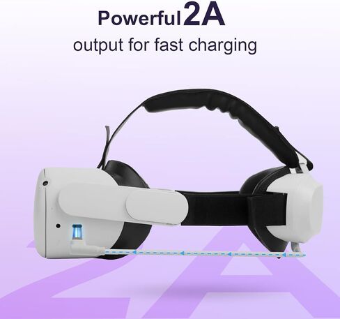 حزمة بطارية VirtualBuff بقدرة 8000 مللي أمبير في الساعة لجهاز Meta Oculus Quest 2 - وقت تشغيل مضاعف وراحة معززة، مع مؤشر LED لمستوى البطارية، وحزام Elite لإعادة التوازن، وملحقات سماعات الواقع الافتراضي in Saudi Arabia