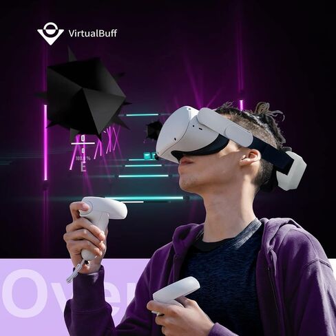 حزمة بطارية VirtualBuff بقدرة 8000 مللي أمبير في الساعة لجهاز Meta Oculus Quest 2 - وقت تشغيل مضاعف وراحة معززة، مع مؤشر LED لمستوى البطارية، وحزام Elite لإعادة التوازن، وملحقات سماعات الواقع الافتراضي in Saudi Arabia