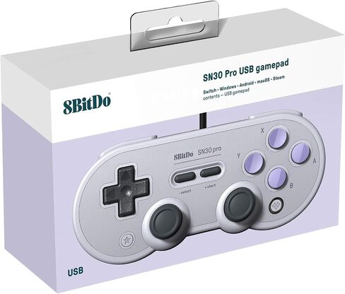 لوحة ألعاب سلكية USB 8Bitdo Sn30 Pro للمحول وWindows وRaspberry Pi (إصدار رمادي) in Kuwait