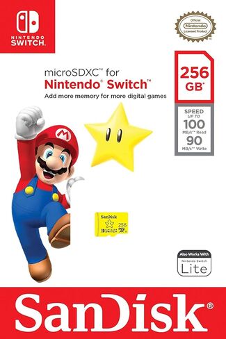 بطاقة ذاكرة MicroSDXC UHS-I من SanDisk سعة 256 جيجابايت لجهاز نينتندو سويتش أو ليد موديل (SDSQXAO-256G-GNCZN) U3، فئة 10، 4K UHD مع (1) كل شيء ولكن Stromboli MicroSDXC وقارئ بطاقة SD in Saudi Arabia