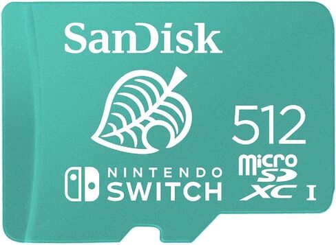 SanDisk Nintendo Switch 512GB MicroSDXC Card Works with Nintendo Switch OLED Model (SDSQXAO-512G-GNCZN) U3, Class 10, 4K UHD, UHS-I Bundle with (1) Everything But Stromboli MicroSDXC & SD Card Reader in Saudi Arabia