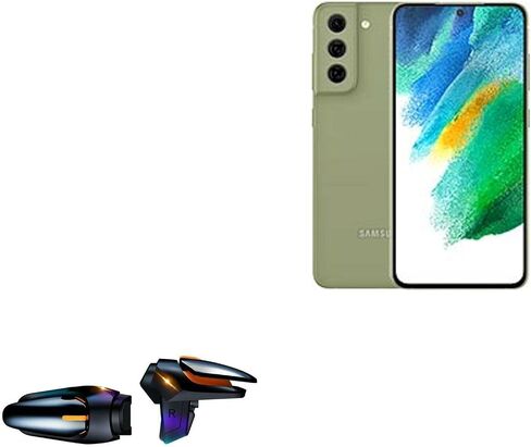 معدات الألعاب لهاتف Samsung Galaxy S21 FE (Gaming Gear by BoxWave) - شاشة اللمس QuickTrigger Auto، أزرار الزناد Autofire Gaming Mobile FPS لهاتف Samsung Galaxy S21 FE - Jet Black in Saudi Arabia