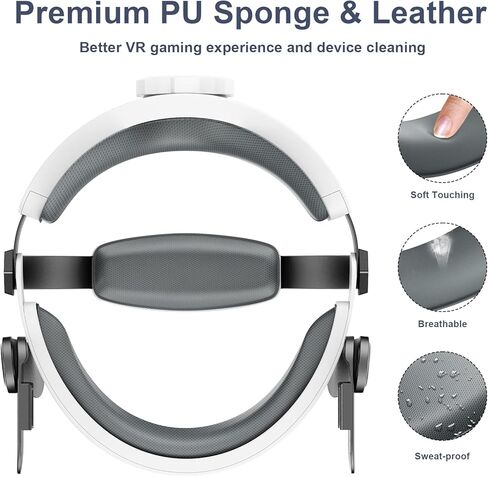 فانكل حزام راس متوافق مع اوكيولوس كويست 2، حزام خفيف الوزن وجيد التهوية لتعزيز الدعم والراحة في اوكيولوس / ميتا كويست 2 (يتضمن حشوتين) in Kuwait