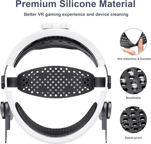 فانكل حزام راس متوافق مع اوكيولوس كويست 2، حزام خفيف الوزن وجيد التهوية لتعزيز الدعم والراحة في اوكيولوس / ميتا كويست 2 (يتضمن حشوتين) in Kuwait