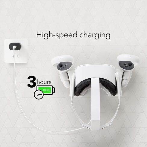 Wasserstein Charging Station Compatible with Meta/Oculus Quest 2 - High Speed, Fast Charging Dock with Display Stand (White) in Saudi Arabia