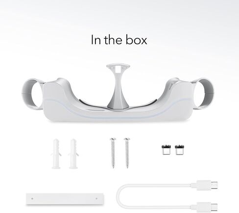 Wasserstein Charging Station Compatible with Meta/Oculus Quest 2 - High Speed, Fast Charging Dock with Display Stand (White) in Saudi Arabia