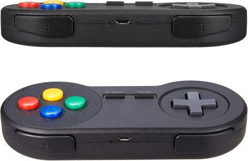 (عبوتان) وحدة تحكم USB SNES لاسلكية 2.4 جيجا هرتز متوافقة مع ألعاب Super Retro، لوحة ألعاب SAFFUN لأجهزة Windows PC Mac Linux Raspberry Pi Emulator [قابلة لإعادة الشحن] [التوصيل والتشغيل] in Kuwait