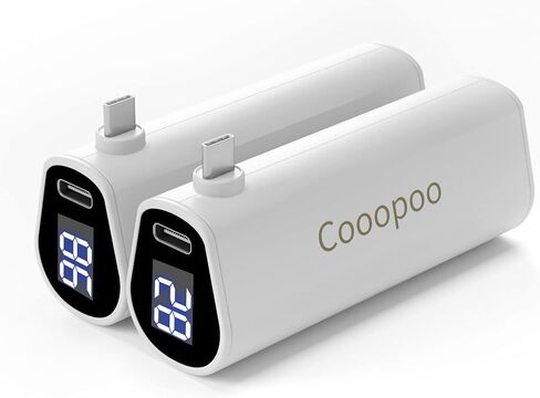 Cooopoo 5000mAh Rechargeable Battery Pack for Meta Quest 2 Lightweight Power Bank with LED Indicator for Extended 4 Hours Playtime - Rechargeable Accessories with Power Indicator [2Pack] in Saudi Arabia