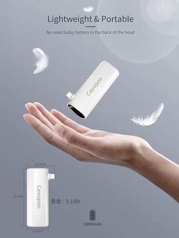 Cooopoo 5000mAh Rechargeable Battery Pack for Meta Quest 2 Lightweight Power Bank with LED Indicator for Extended 4 Hours Playtime - Rechargeable Accessories with Power Indicator [2Pack] in Saudi Arabia