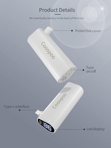 Cooopoo 5000mAh Rechargeable Battery Pack for Meta Quest 2 Lightweight Power Bank with LED Indicator for Extended 4 Hours Playtime - Rechargeable Accessories with Power Indicator [2Pack] in Saudi Arabia