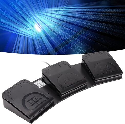 USB Triple Foot Pedal, Multifunction Foot Switch, Supports 3 Key Custom Program, Ergonomic Design Providing Comfort for Feet, PC Foot Pedal for Game Media Instrument in Kuwait