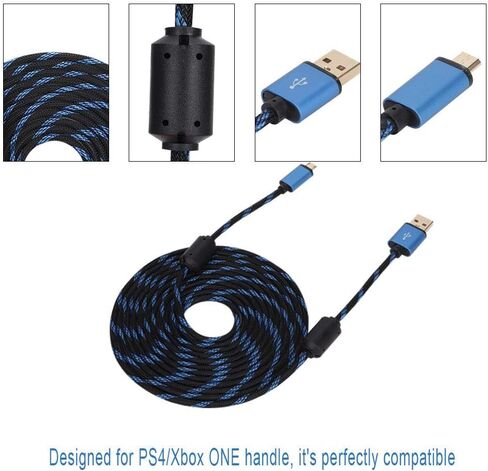 USB Charging Cable for PS4/Xbox ONE,Tangxi 3m Charge Cable,Charger Cable for PS4/Xbox ONE Controller Gamepad Joypad Joystick in Saudi Arabia