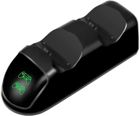 شاحن أوستينت USB LED مزدوج لقاعدة شحن محطة الطاقة لجهاز تحكم سوني بلاي ستيشن 4/سليم/برو اللاسلكية in Saudi Arabia