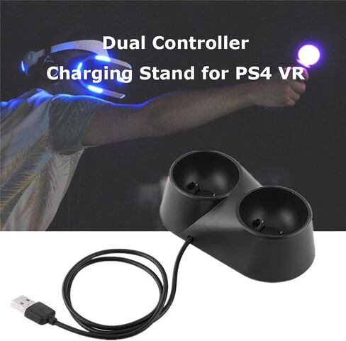 Controller Charger Station for PS4 VR, Dual Charger Dock Charging Station Stand, for Play Station PS4 VR Remote Controllers in Saudi Arabia