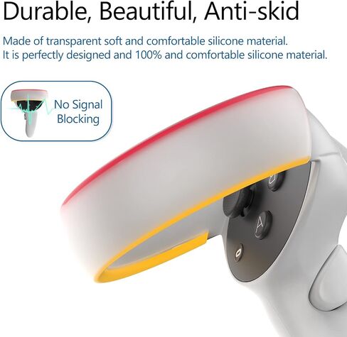 Controller Cover Compatible for Oculus/Meta Quest 2, Anti-Bumping Silicone Soft Ring Cover with Quest 2 Controller Protection.(1 pairs, 2 colors) in Saudi Arabia