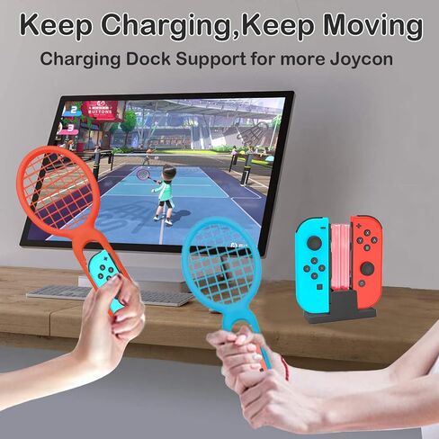 Switch Sports Accessories Bundle-16 in 1 Switch Accessories Kit for Nintendo Switch Sports Games, Golf Clubs/Wrist Dance Bands & Leg Strap/Sword Grips/Tennis Rackets/Bowling Grips/Charger Set in Saudi Arabia