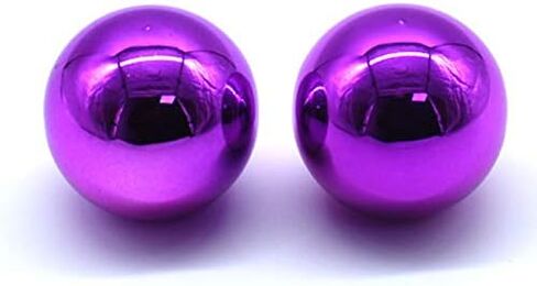Arcity 2 Pcs Arcade Joystick Ball Top Chrome Handle Rocker Round Head for Arcade Fighting Joystick Game DIY Parts Kit Replacement M6 Purple and Purple Durable New in Kuwait