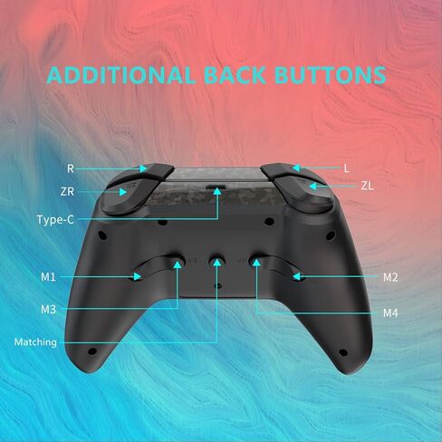Switch Controller, AG180 Bluetooth 5.0 Pro Controller Gamepad Compatible with Switch/Switch Lite, Double Vibration and Wake up Function, Grey in Kuwait