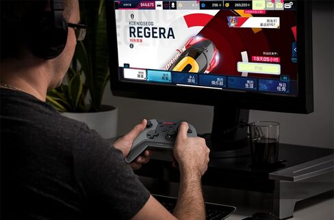 Switch Controller, AG180 Bluetooth 5.0 Pro Controller Gamepad Compatible with Switch/Switch Lite, Double Vibration and Wake up Function, Grey in Kuwait