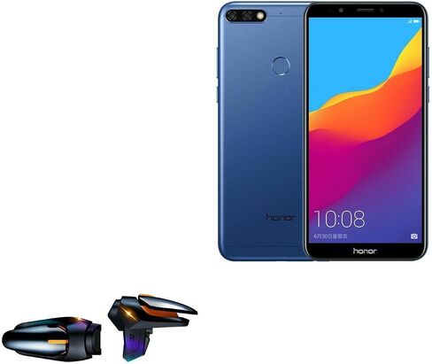 BoxWave Gaming Gear Compatible with Honor 7C (Gaming Gear by BoxWave) - Touchscreen QuickTrigger Auto, Trigger Buttons Autofire Gaming Mobile FPS for Honor 7C - Jet Black in Saudi Arabia