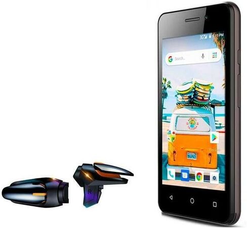 معدات ألعاب BoxWave متوافقة مع Yezz Andy 4E7 (Gaming Gear by BoxWave) - شاشة اللمس QuickTrigger Auto، أزرار الزناد Autofire Gaming Mobile FPS لـ Yezz Andy 4E7 - Jet Black in Saudi Arabia