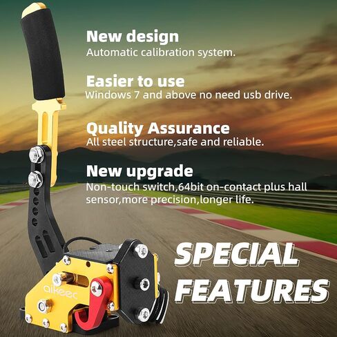 aikeec 64 Bit USB Handbrake with Clamp for PC Windows Sim Racing Games G25 G27 G29 T500 FANATECOSW Dirt Rally with Handle Grip in Saudi Arabia