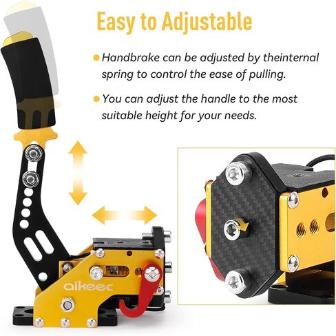 aikeec 64 Bit USB Handbrake with Clamp for PC Windows Sim Racing Games G25 G27 G29 T500 FANATECOSW Dirt Rally with Handle Grip in Saudi Arabia