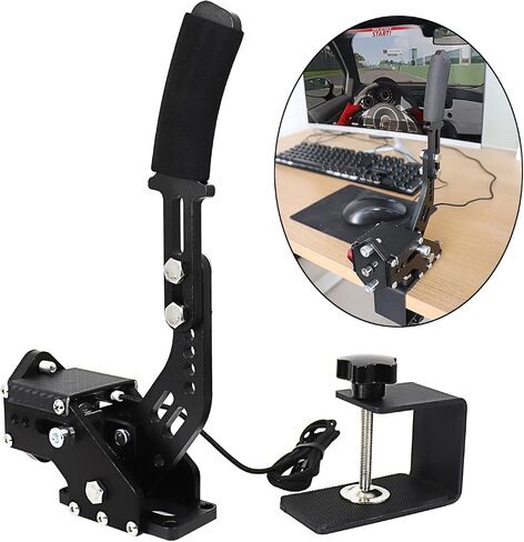 فرامل اليد Dcutn 16 بت PC USB لألعاب سباق SIM G920/27/29 T500 T300 LFS/DiRTRally / DiRT4/Project CARS/DRIVECLUB/Asset to Corsa/ WRC8 (أزرق مع مشبك) (BLUE3) (BLACK1) in Kuwait