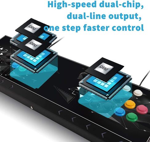 Fight Sticks PC,Arcade PC Joysticks Fight Stick Street Fighter Video Game Controller Fighting Joystick for PC, Nintendo Switch, NEOGEO Mini, NeoGeo Pro, PS3,Raspberry Pi, PS Classic, Android in Kuwait