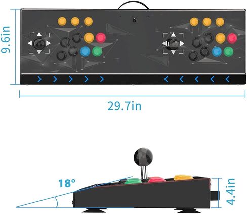 Fight Sticks PC,Arcade PC Joysticks Fight Stick Street Fighter Video Game Controller Fighting Joystick for PC, Nintendo Switch, NEOGEO Mini, NeoGeo Pro, PS3,Raspberry Pi, PS Classic, Android in Kuwait