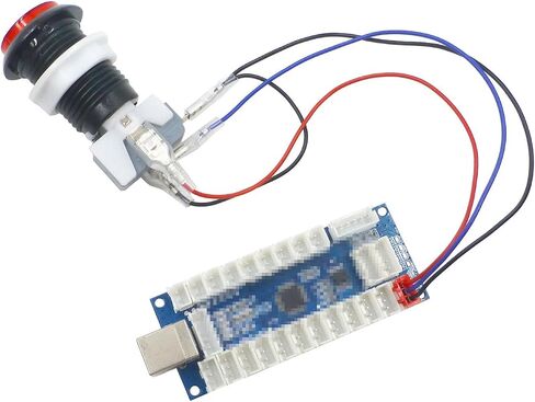 SJ@JX 2-Player LED USB Encoder إلى عصا التحكم Arcade وأزرار LED Arcade لأجهزة الكمبيوتر الشخصية وMAME وRaspberry Pi in Saudi Arabia