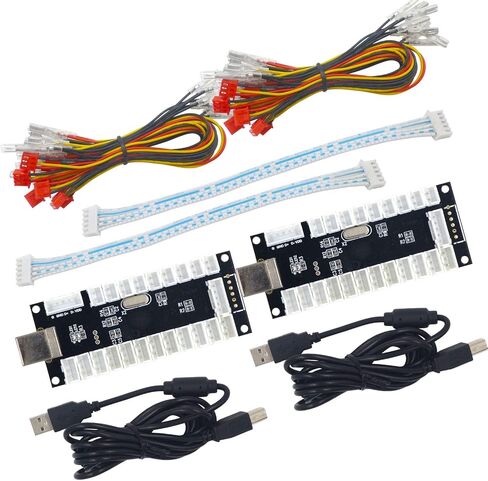 2-Player LED USB Encoder to Arcade Joystick and LED Arcade Buttons for PC, MAME and Retro Pie in Kuwait