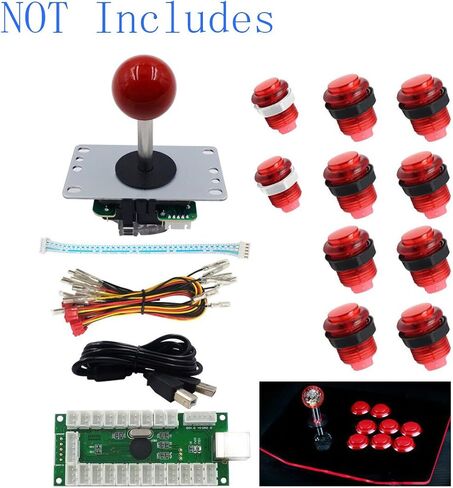 2-Player LED USB Encoder to Arcade Joystick and LED Arcade Buttons for PC, MAME and Retro Pie in Kuwait