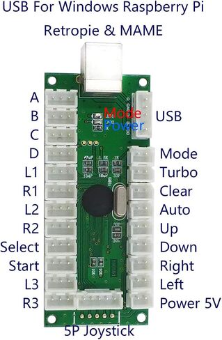 SJ@JX Arcade 2 Player Game Controller Stick DIY Kit LED Buttons with Logo MX Microswitch 8 Way Joystick USB Encoder Cable for PC MAME Raspberry Pi Red Blue in Saudi Arabia