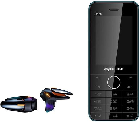BoxWave Gaming Gear Compatible with Micromax X708 (Gaming Gear by BoxWave) - Touchscreen QuickTrigger Auto, Trigger Buttons Autofire Gaming Mobile FPS for Micromax X708 - Jet Black in Saudi Arabia