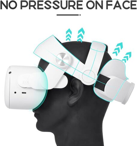 حزام الرأس متوافق مع Oculus Quest 2 Elite، واستبدال حزام الرأس VR من الإسفنج الناعم، وإكسسوارات خفيفة الوزن وقابلة للتعديل، ودعم محسّن وراحة في سماعة الرأس VR in Kuwait