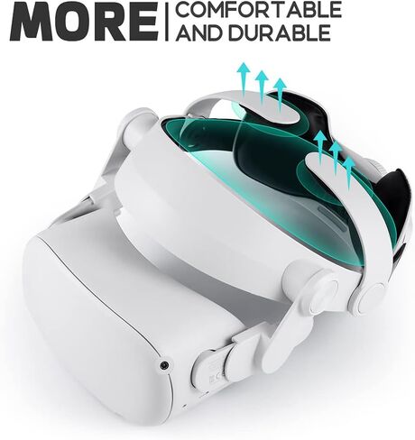 حزام الرأس متوافق مع Oculus Quest 2 Elite، واستبدال حزام الرأس VR من الإسفنج الناعم، وإكسسوارات خفيفة الوزن وقابلة للتعديل، ودعم محسّن وراحة في سماعة الرأس VR in Kuwait