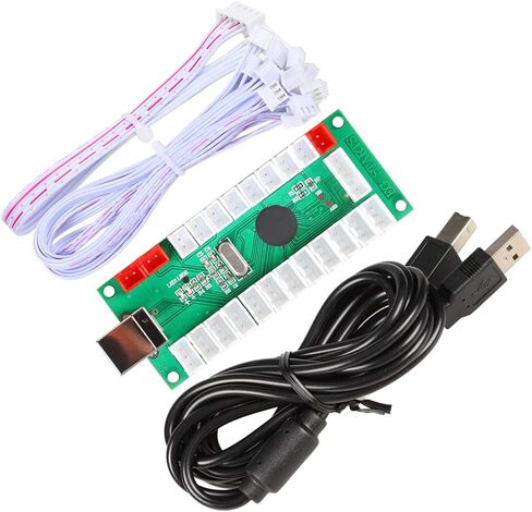 2 مشغل في مسابقة الممر مجموعات DIY تشفير USB إلى الكمبيوتر عصا التحكم + ملصق 8 طرق + زر ضغط مضيء من الكروم 1 & 2 زر تشغيل عملة معدنية لـ Arcade Mame Raspberry Pi 2 3 3B Games in Kuwait